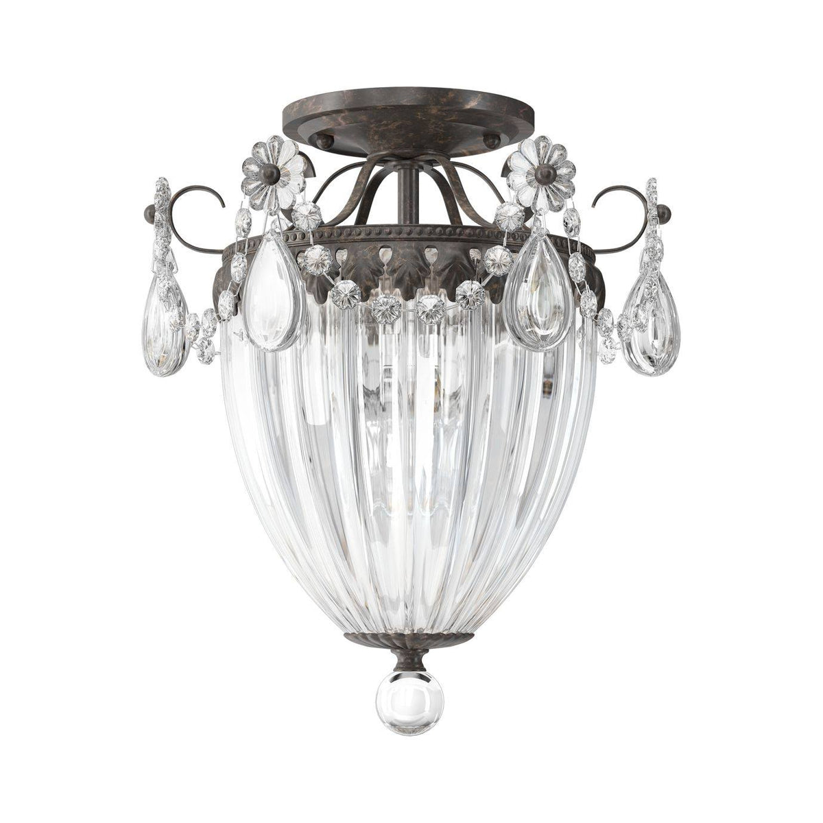 3-Light Semi Flush Mount F969