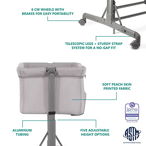Dark Blue Portable Baby Bassinet with Breathable Mesh Panels R4507