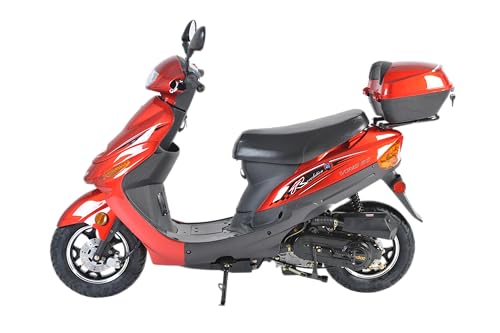 49cc/50cc Gas Scooter Moped with Rear Storage Trunk (Black) H52856