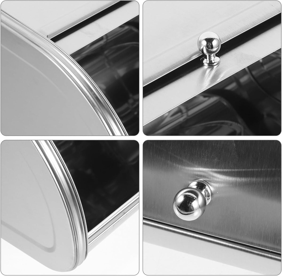 Stainless Steel Bread Storage Container Box with Cover Q39899