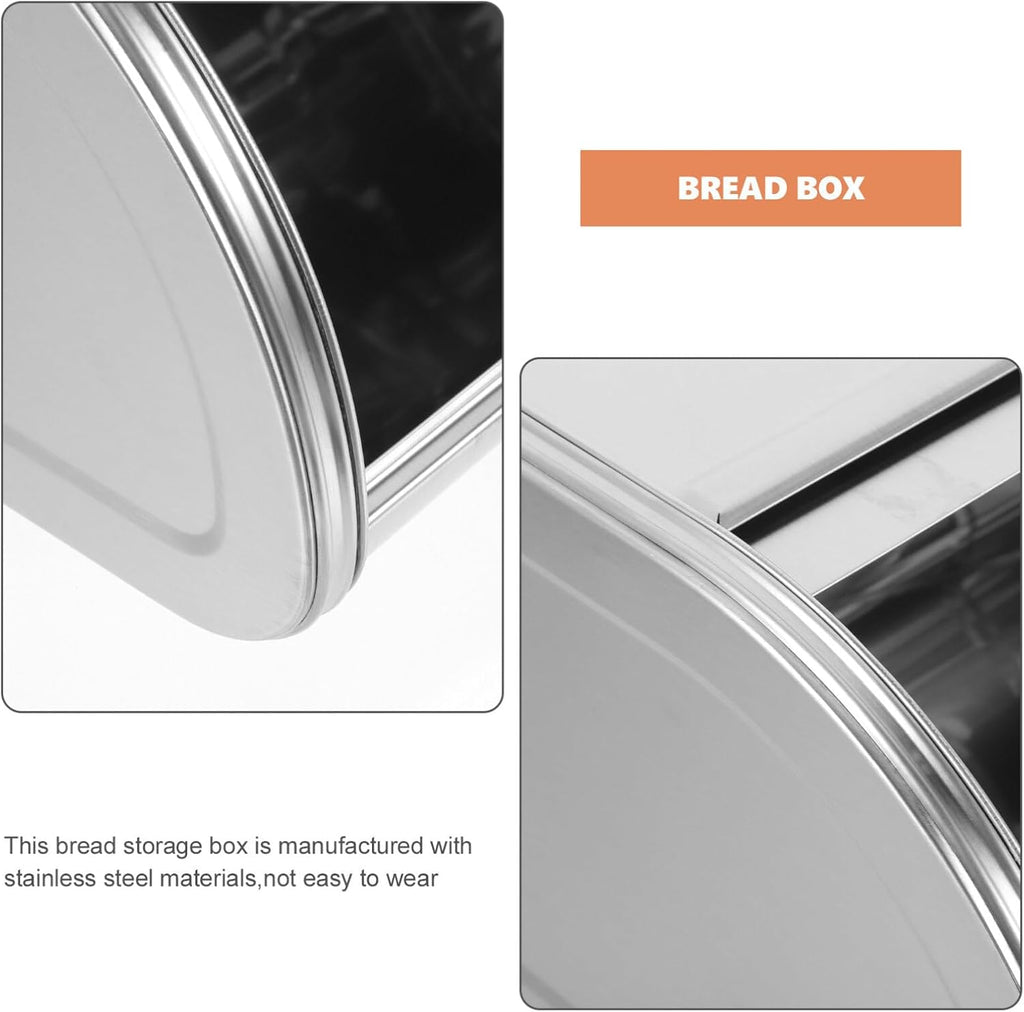 Stainless Steel Bread Storage Container Box with Cover Q39899