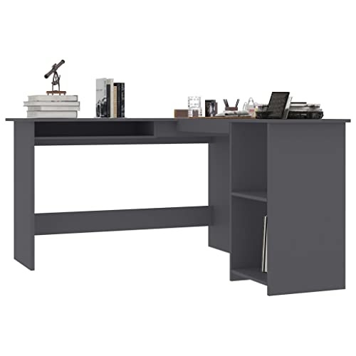 L-Shaped Corner Desk Sonoma Oak 47.2"x55.1"x29.5" Engineered Wood L36578