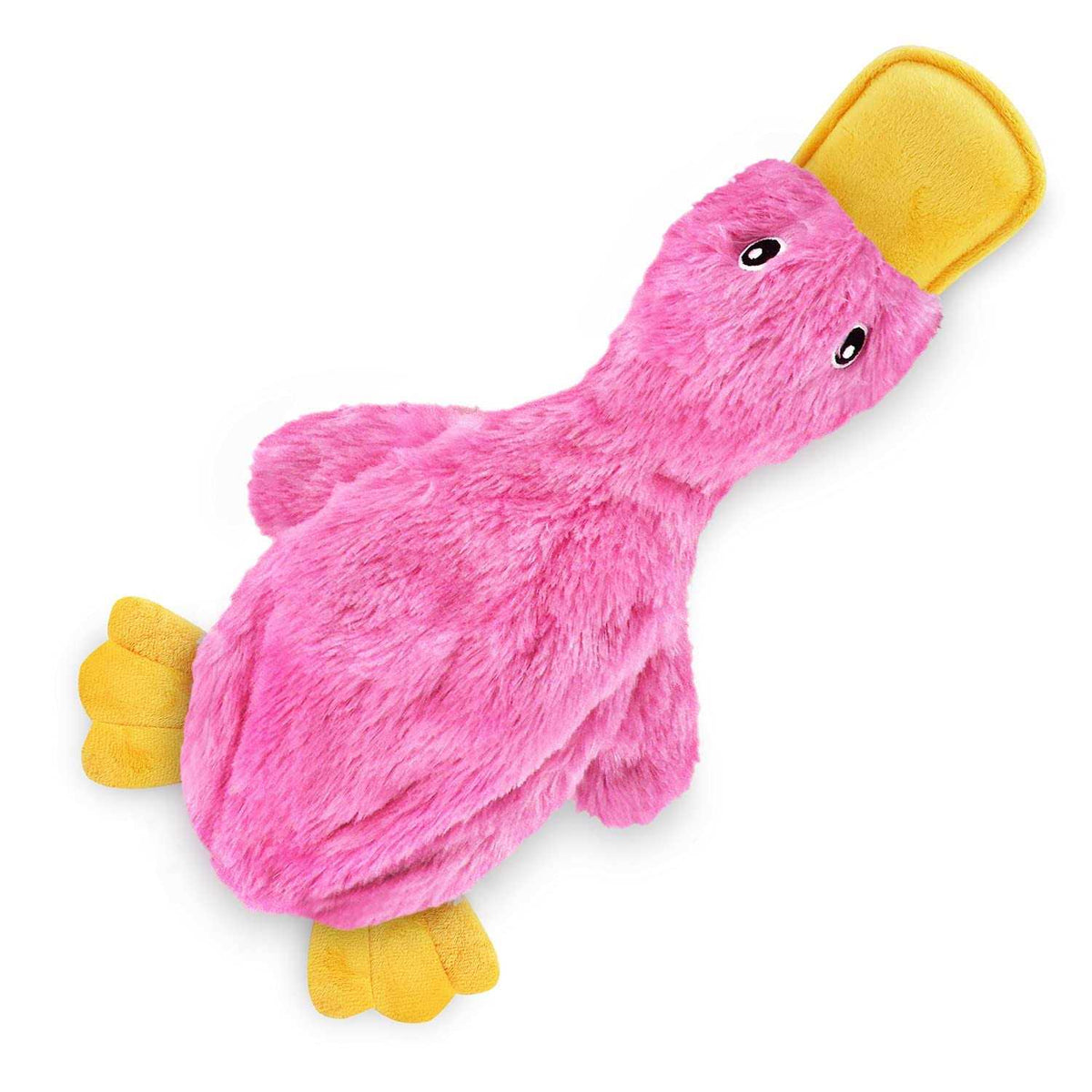 Crinkle Dog Toy No Stuffing Duck with Soft Squeaker X16796