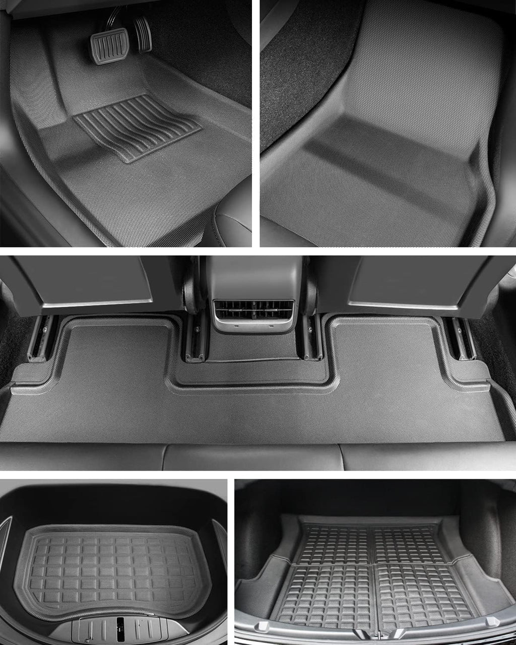 All Weather Floor Mats Cargo Liners Trunk Mats 5 pcs TPE B68787