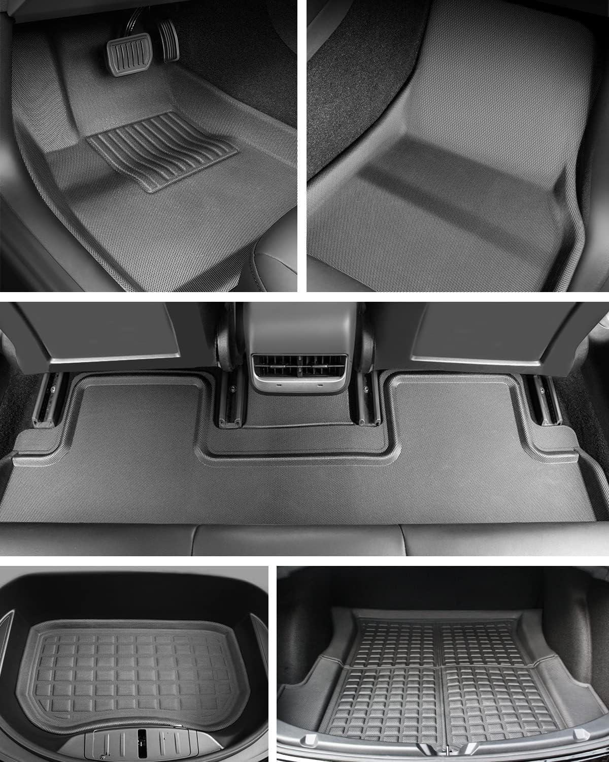All Weather Floor Mats Cargo Liners Trunk Mats 5 pcs TPE B68787