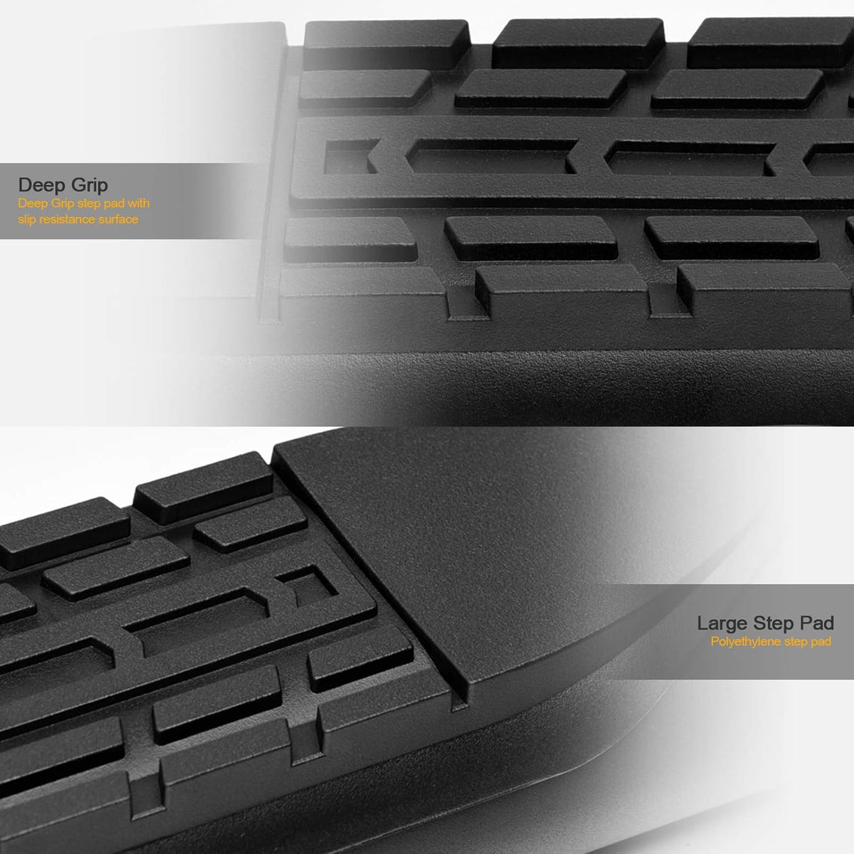 4 Oval Side Step Nerf Bars Matte Black Crew Cab K225