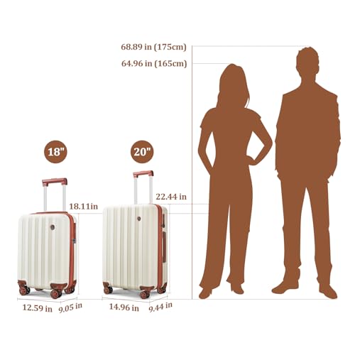 4 Piece Hardside Expandable Luggage Set with Spinner Wheels TSA Lock I69784