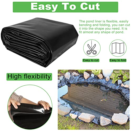13 x 20 Feet Heavy Duty HDPE Pond Liner D286