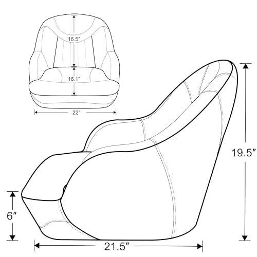 White Pontoon Boat Seat R53163