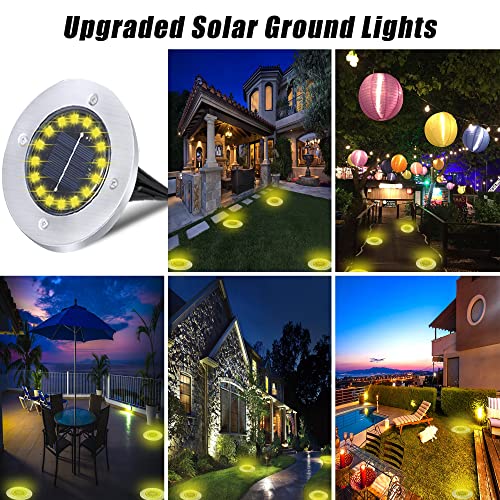 16 Pack Warm Light Solar Ground Lights V227088