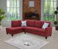 Wine Red L Shaped Sectional Sofa R572531
