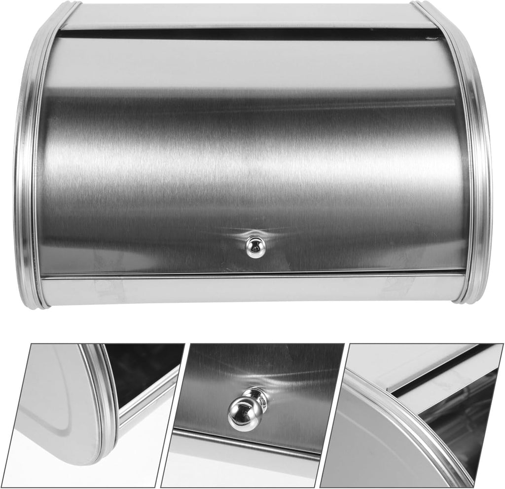 Stainless Steel Bread Storage Container Box with Cover Q39899