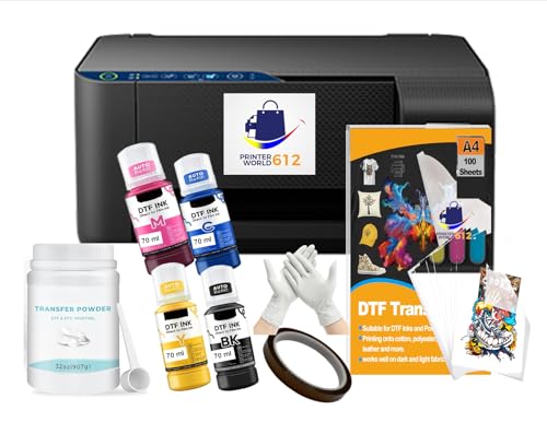 DTF T-Shirt Printer with DTF Ink and Powder Pack H33711