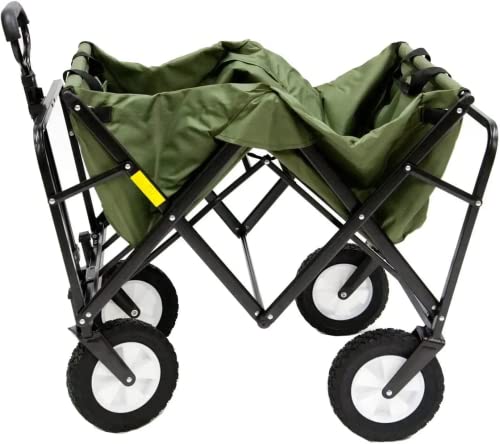 Black Steel Frame Collapsible Folding Utility Wagon Q546