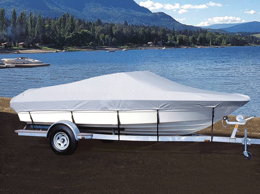 Semi-Custom Boat Cover for Walk-Around Cuddy Cabin Boats with Outboard Motor Z1347