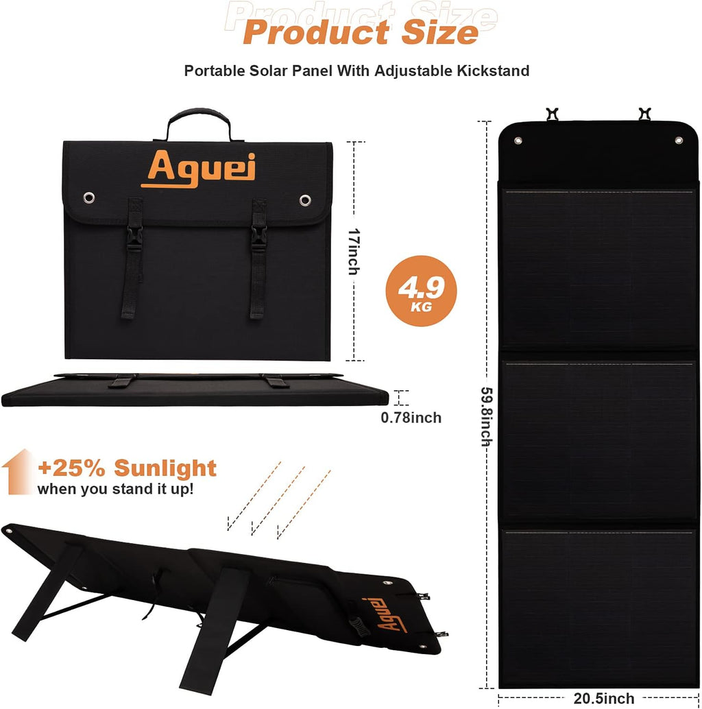 120W Monocrystalline Foldable Solar Panel with USB H17341