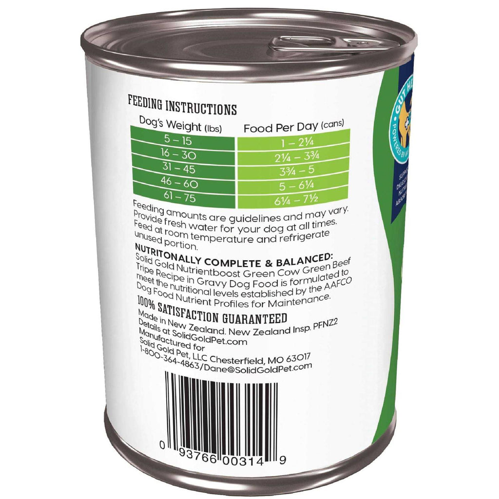 Solid Gold Green Cow Tripe Beef Free Dog Food T1293