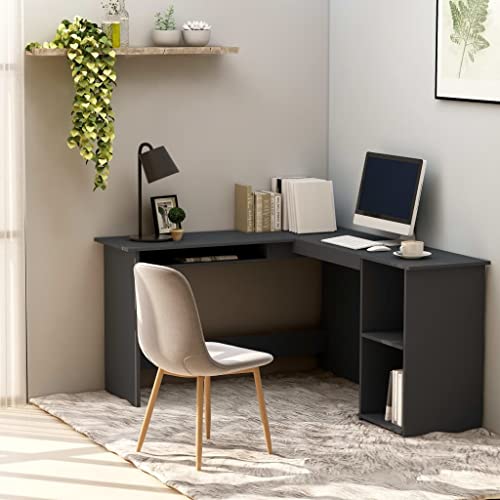 L-Shaped Corner Desk Sonoma Oak 47.2"x55.1"x29.5" Engineered Wood L36578