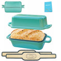 Cast Iron Bread Pan with Lid 9"X5", Set of 2 (Black) L44086