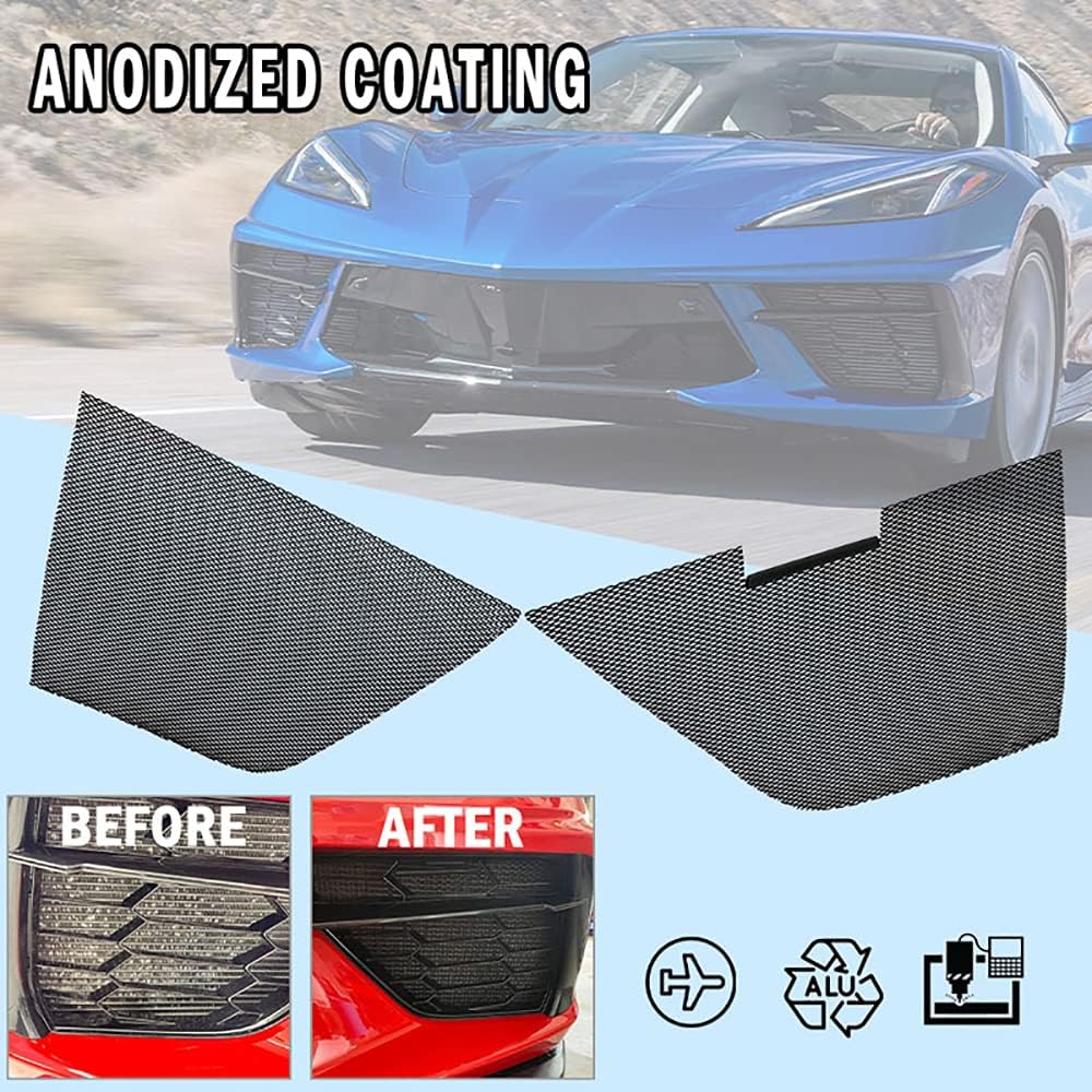 2Pcs Aluminum Car Grille Mesh Set E914
