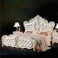 Solid Wood Leather Bed U48162