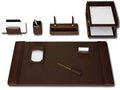 Chocolate Brown Leather 10-Piece Desk Set G545330