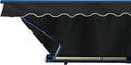 Motorized Retractable Patio Awning, 16x10 Feet, Polyester Canopy, Blue G1624