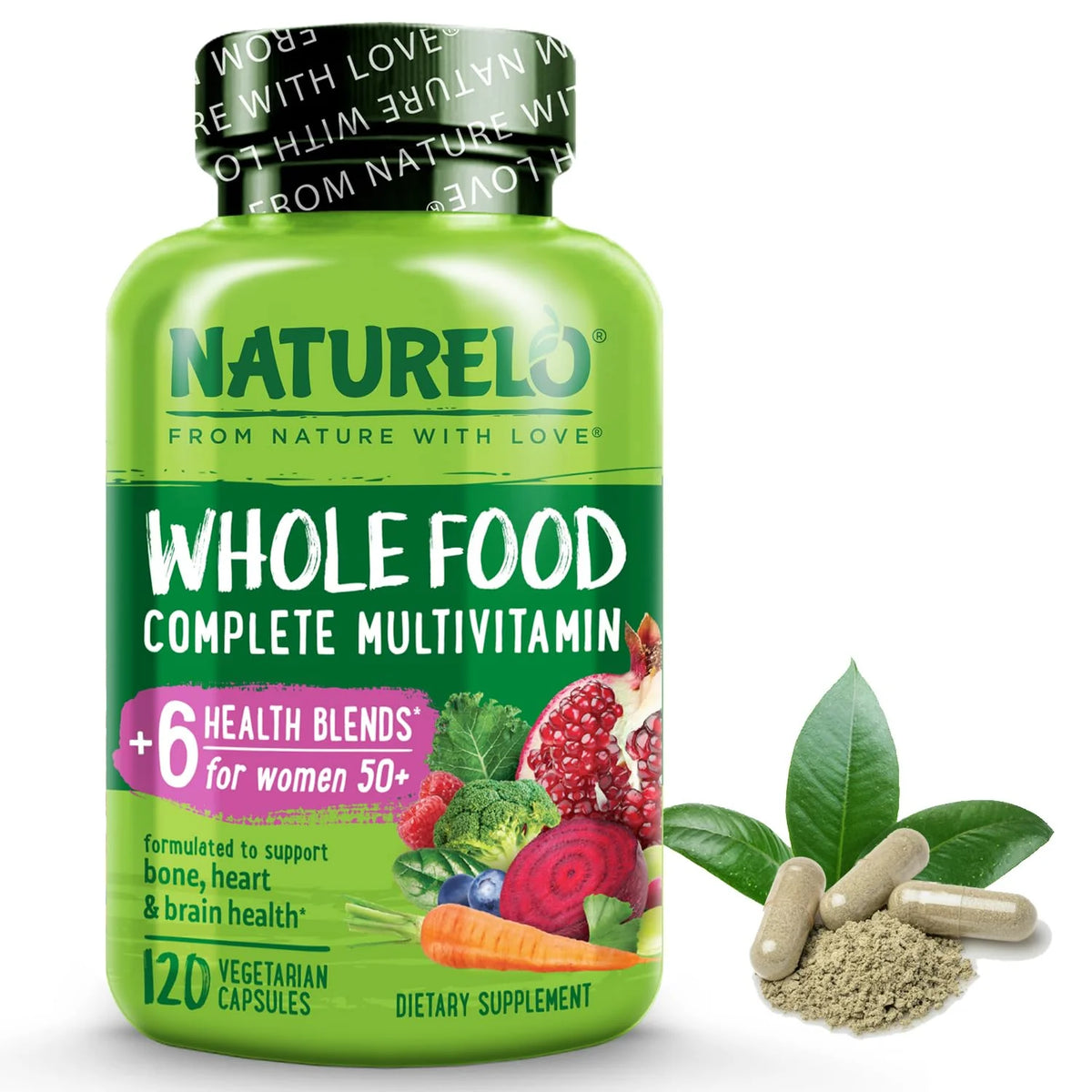 Whole Food Multivitamin for Women 50+ 120 Vegan Capsules U622