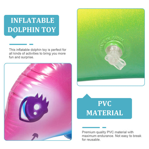 2 Pcs Inflatable Dolphin Toy Swimming Pool Learning Toys W729