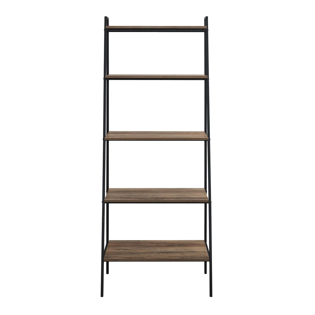 Dark Walnut Open Ladder Bookshelf S614