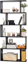 5-Tier White Wooden Bookcase S970
