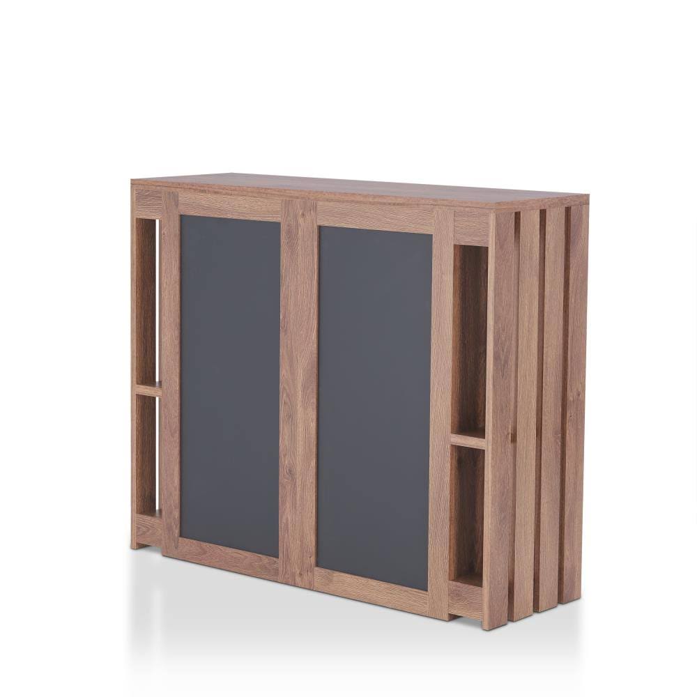 Rustic Multi-Storage Bar Table, Walnut P763