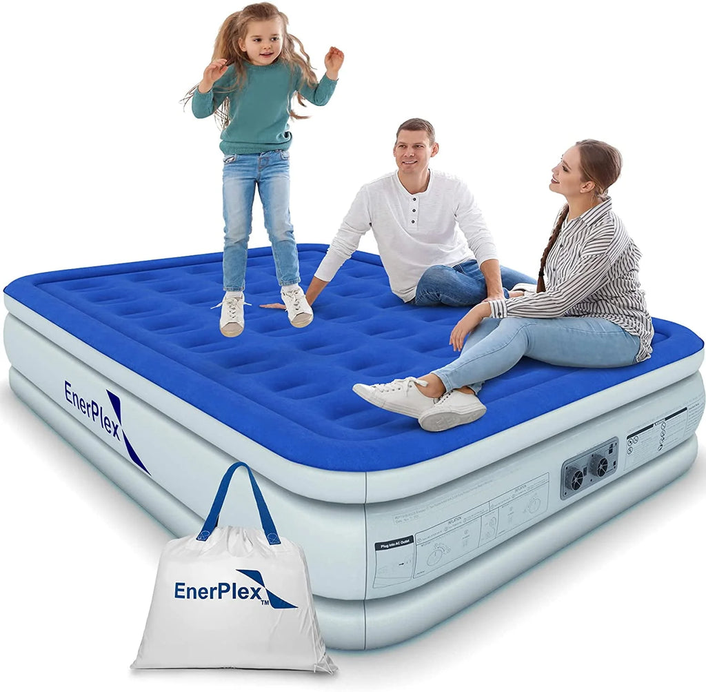 Queen 16 Inch Double High Air Mattress with Built in Pump C166174