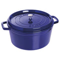 Dark Blue Cast Iron Round Dutch Oven F628