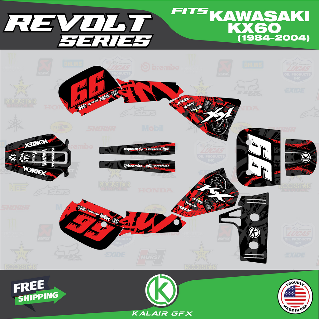 GFX Graphics Kit for Kawasaki KX60 (1984-2004) M346676