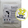 Heavy-Duty 12 by 12 Cross Weave 8-mil White Poly Tarp H1145