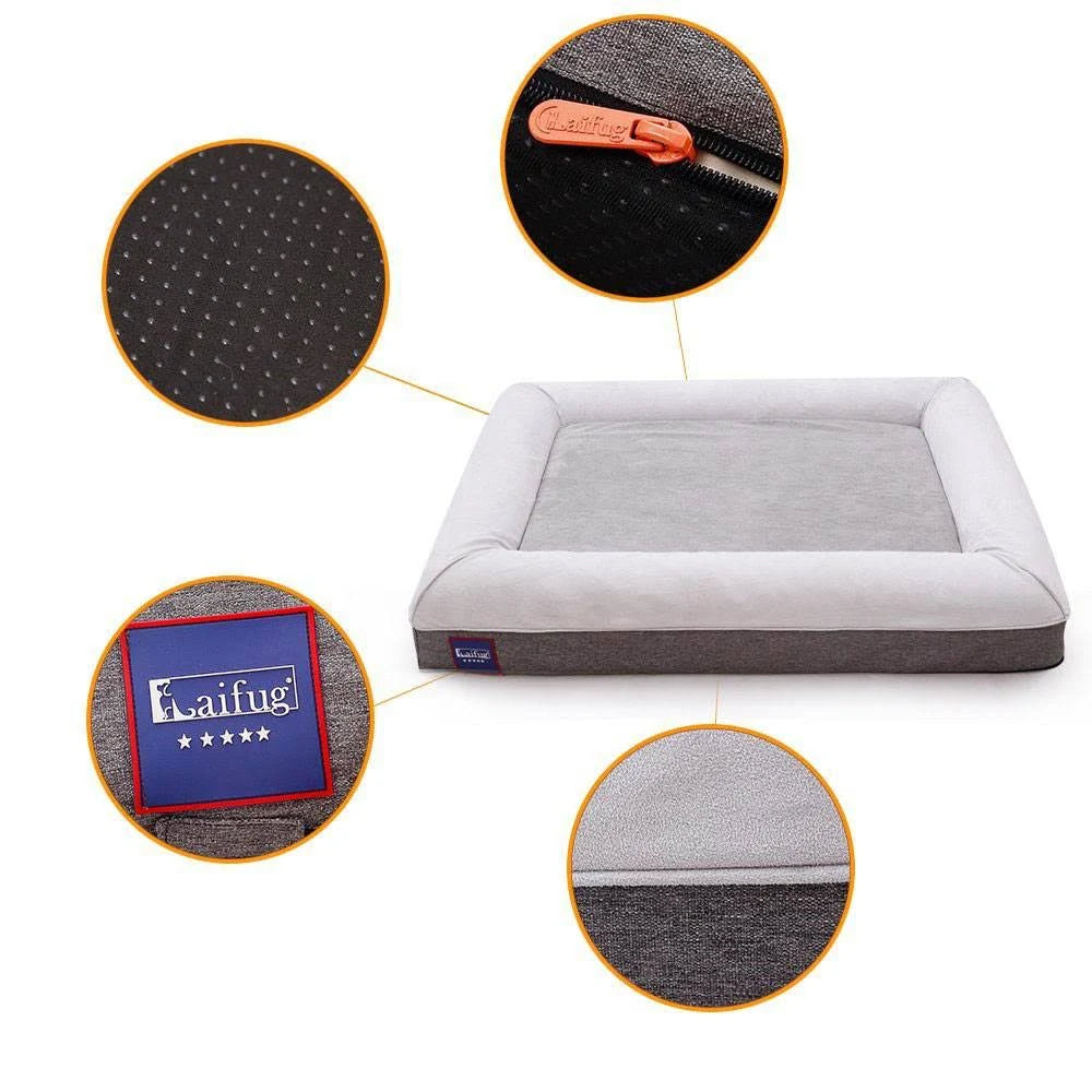 Orthopedic Memory Foam Large Dog Bed with Water Proof Liner X667452