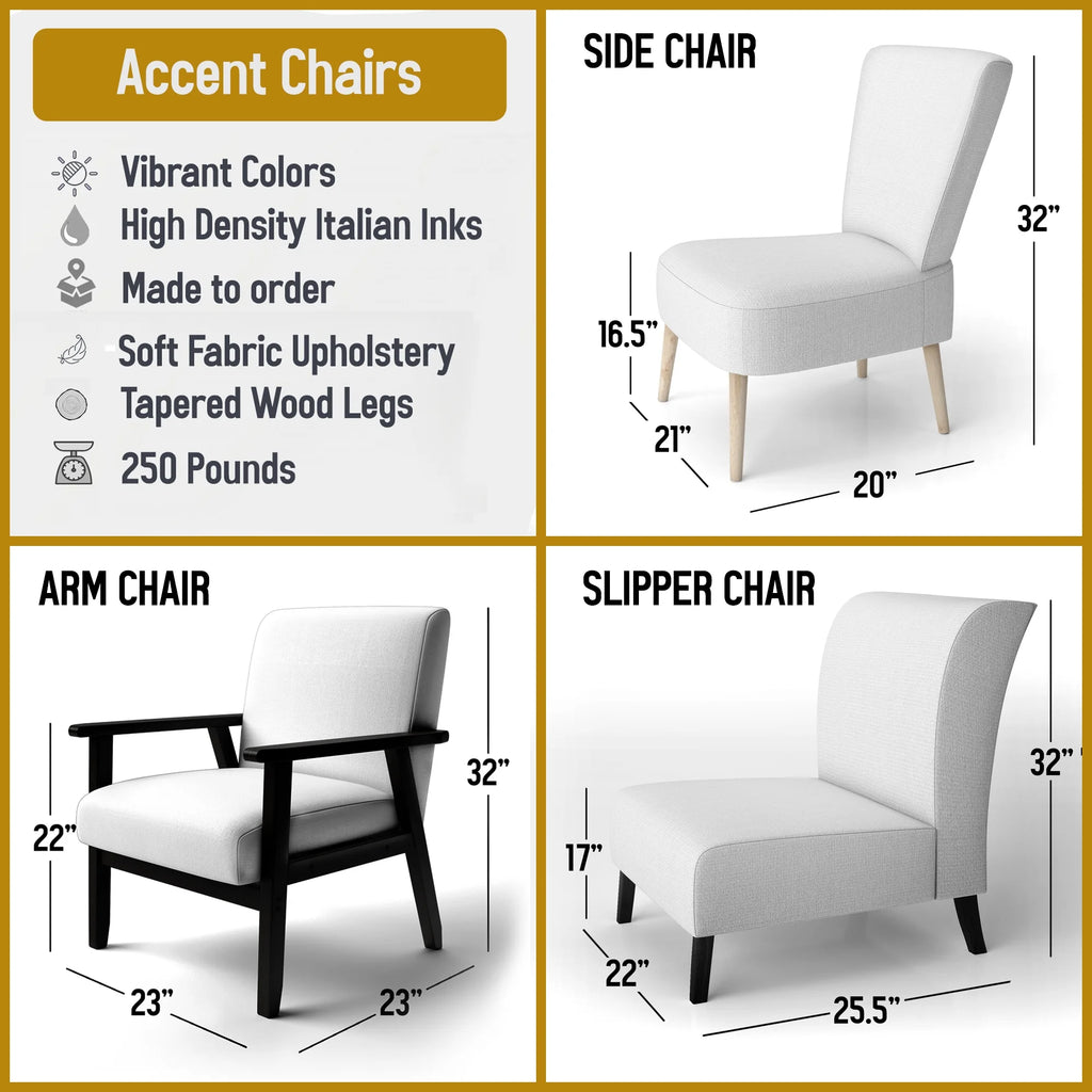 Pink And Purple Fantasy Forest Landscape Upholstered Accent Chair J89661