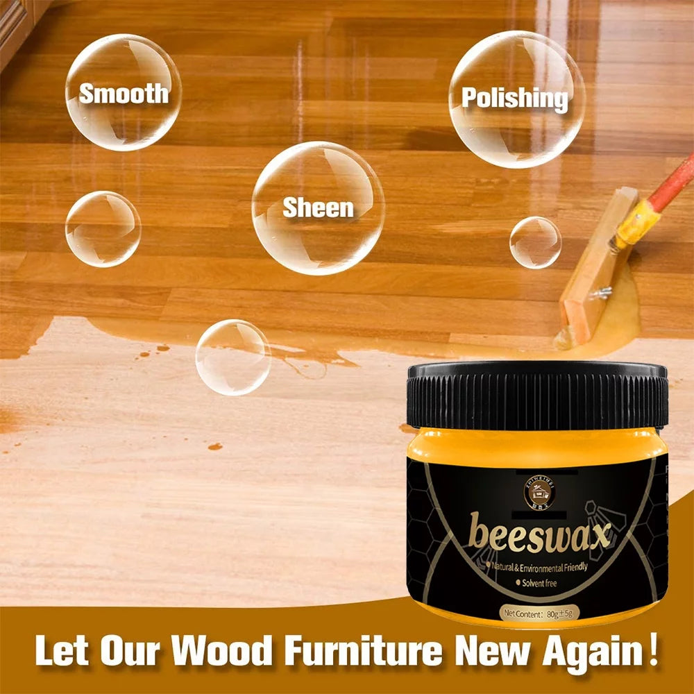 2Pcs Natural Beeswax Wood Furniture Cleaner and Polish T9848