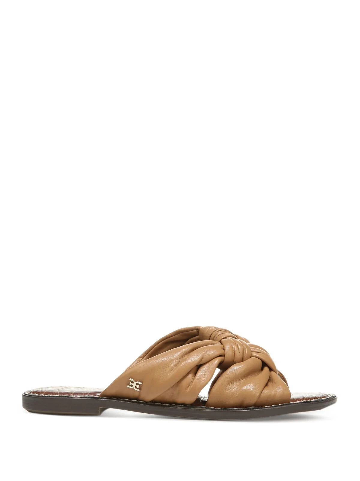 Brown Leather Slide Sandals D83067