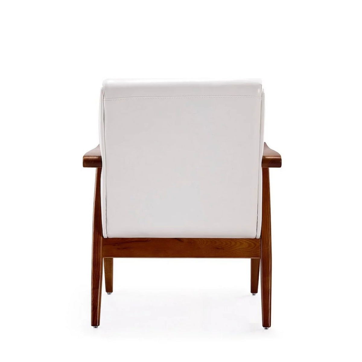 White and Amber Faux Leather Accent Chair Set of 2 A707848