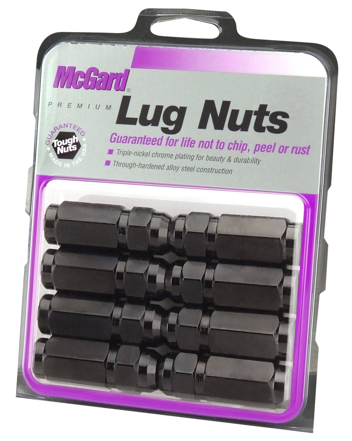 Black Cone Seat Lug Nut Pkg/8 L23660