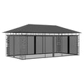 19.7'x9.8'x9' Anthracite Gazebo with Mosquito Net R418607