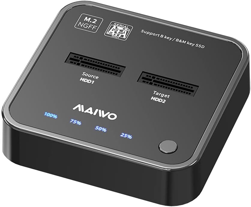 M.2 SATA/NVMe Docking Station, USB C 10Gbps Clone Duplicator, with SD Express Card Base V66336
