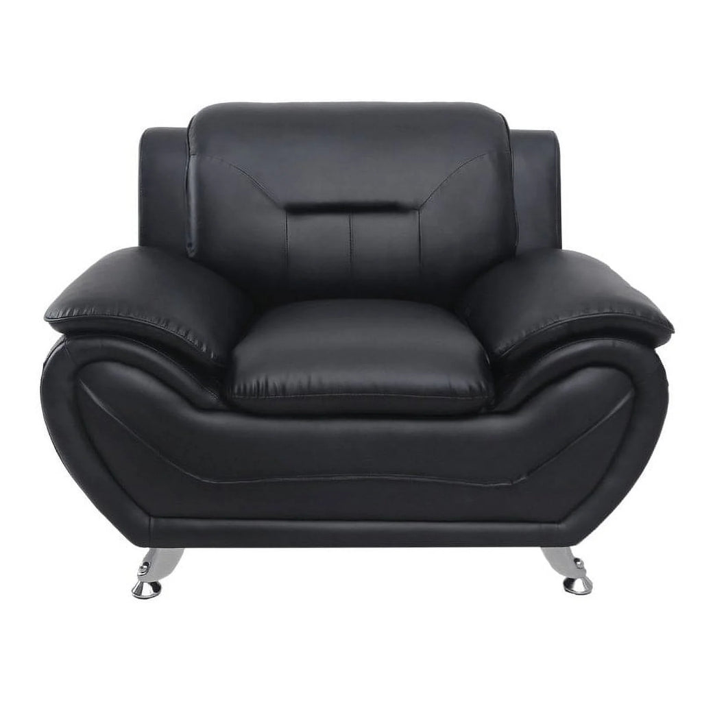 Grey Faux Leather Upholstered Club Chair B340