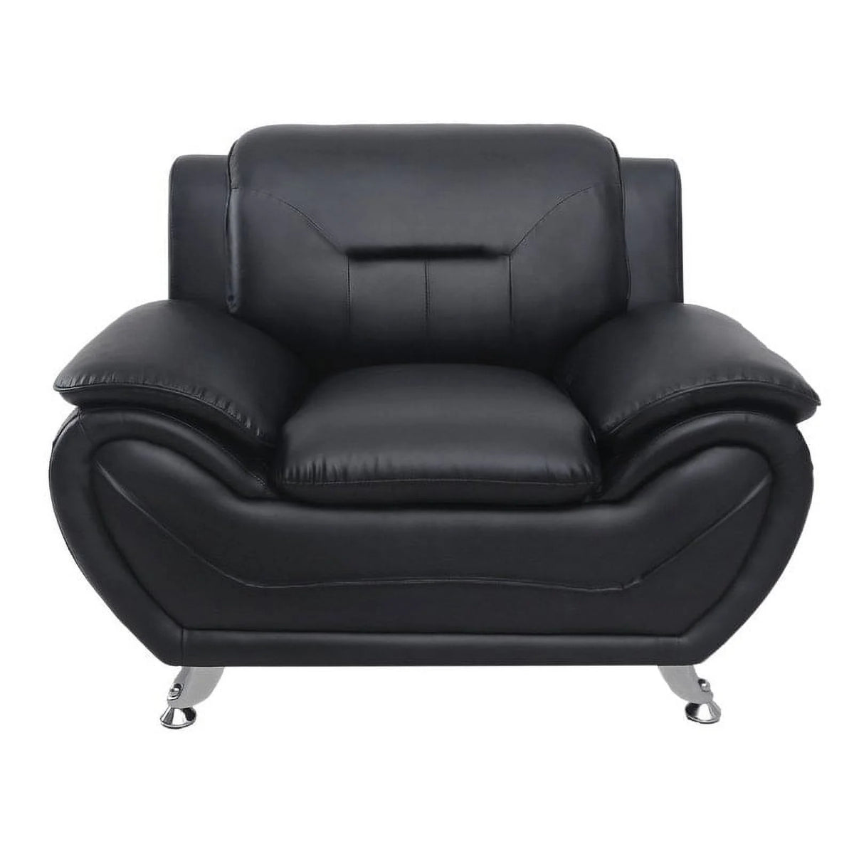 Grey Faux Leather Upholstered Club Chair B340