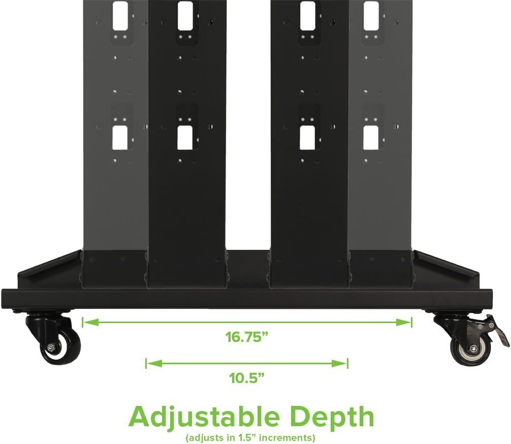 22U 4-Post Open Frame Server Rack with Casters C557