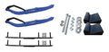 Blue MTX Snowmobile Skis with 4" Round Bars Complete Kit U2360