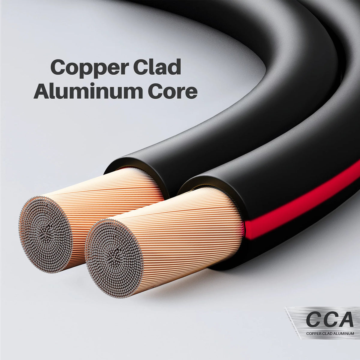 12 Gauge Copper Clad Aluminum Speaker Wire, Black 200 ft A5136