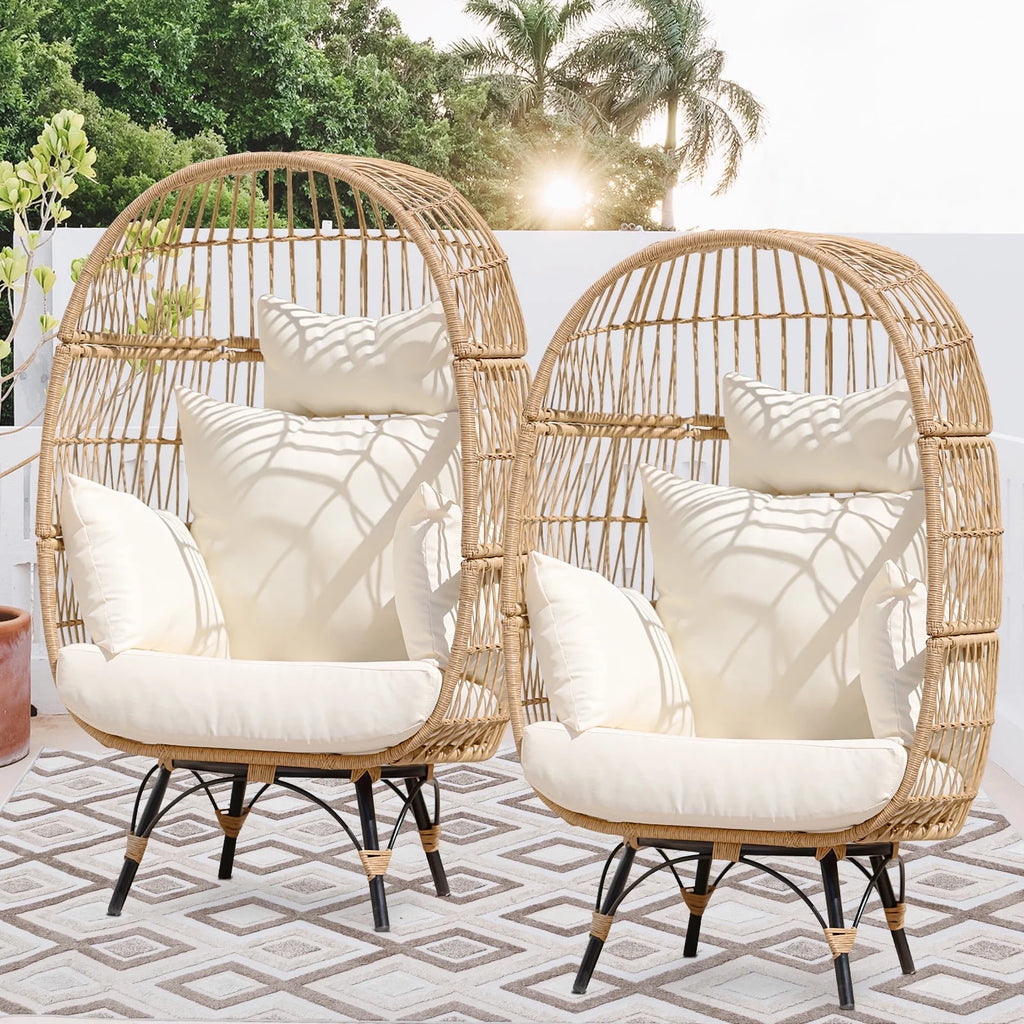 Beige Wicker Outdoor Sectional Sofa E7442